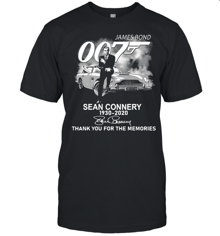 James Bond 007 Sean Connery 1930 2020 Signature Thank You For The Memories shirt