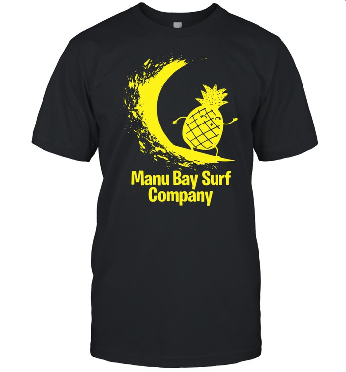 Manu Bay Surf Company New Zealand Gold Surfing Pineapple shirt