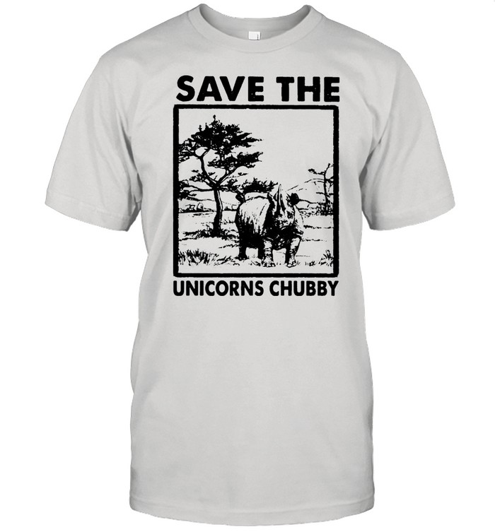 Save the unicorns chubby shirt Classic Men's T-shirt