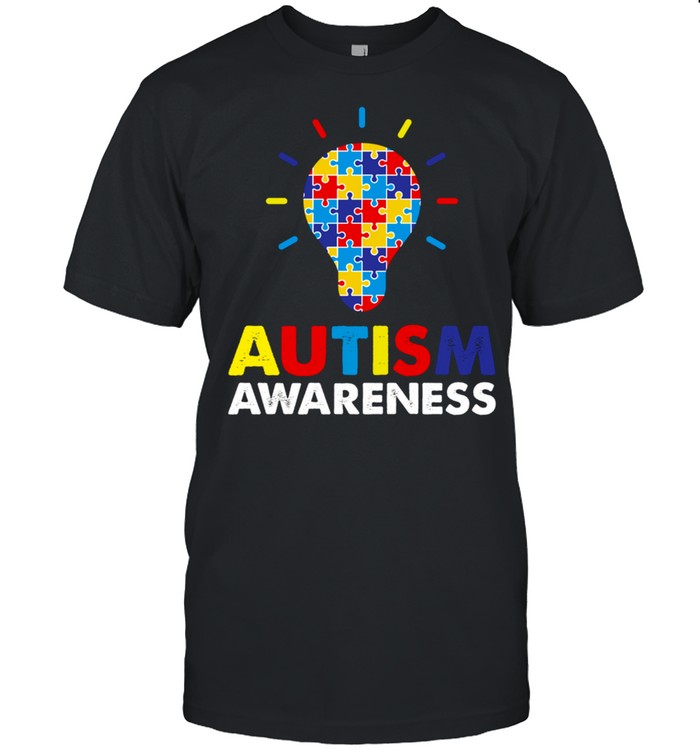 Autism Awareness Month Light Bulb Puzzle Piece shirt