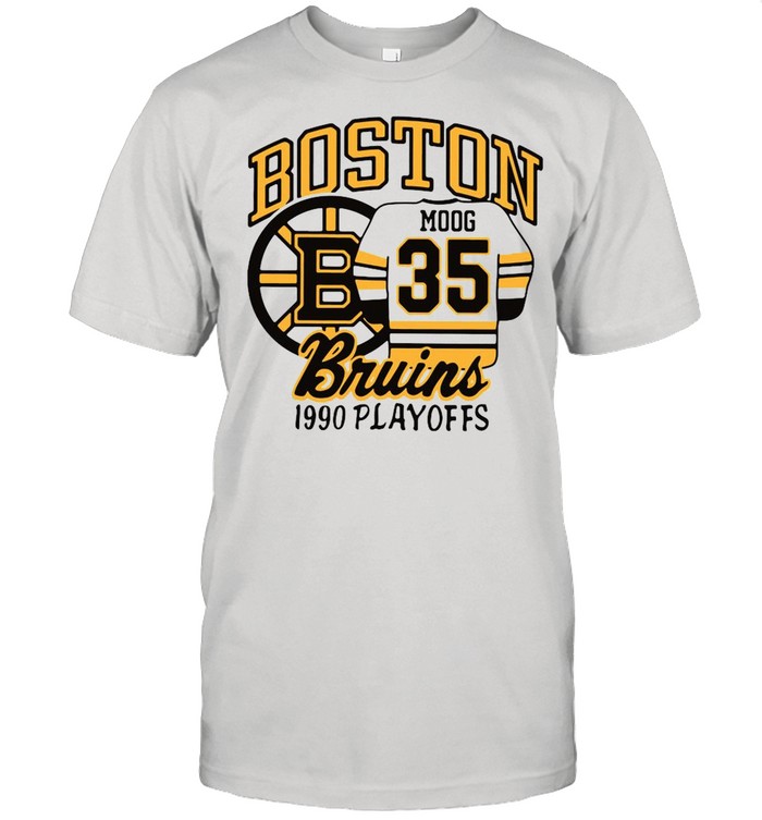 Boston Moog 35 Bruins 1990 playoffs shirt