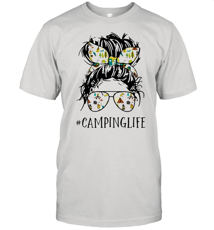 Camping Life Ladies Wear Ribbon And Sunglasses shirt