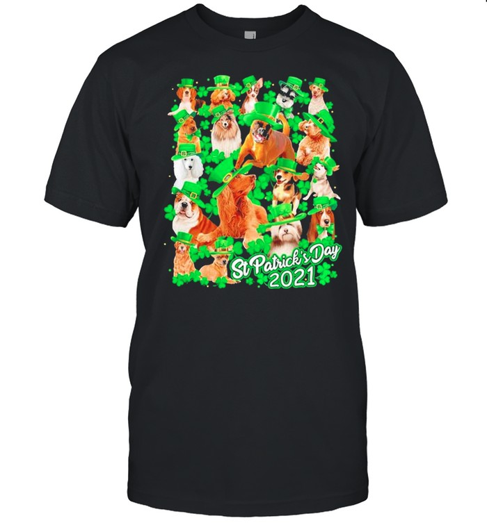 Irish Dogs Happy St Patricks Day 2021 shirt