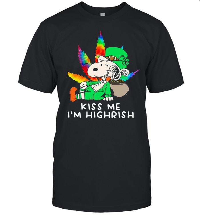 Kiss Me I’m Highrish Snoopy Cannabis Patricks Day shirt