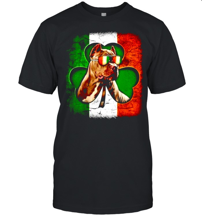 Pitbull St Patricks Day flag shirt