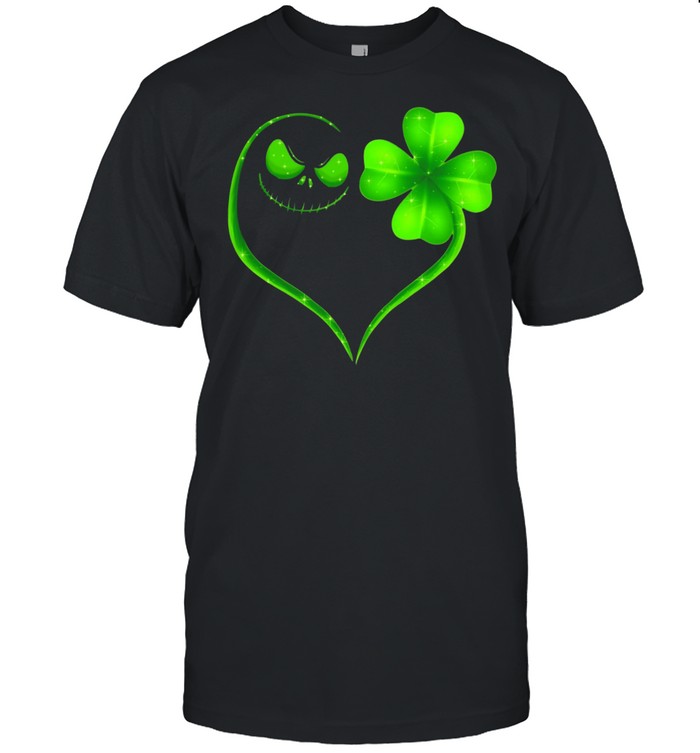 Heart Shamrock And Jack Skeleton Happy St Patrick’s Day shirt