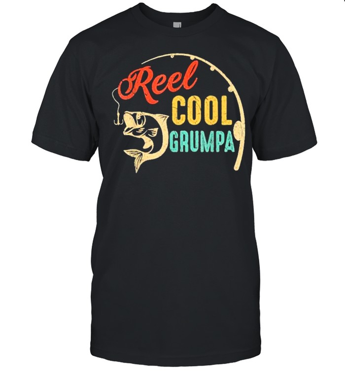 Fathers day fishing reel cool grumpa vintage shirt