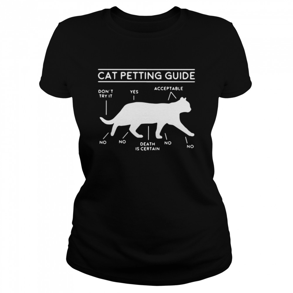 Cat petting guide shirt Classic Women's T-shirt