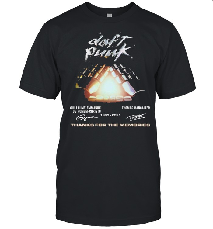 Daft Punk guillaume Emmanuel de homem christo 1993 2021 Thomas Bangelter signature shirt