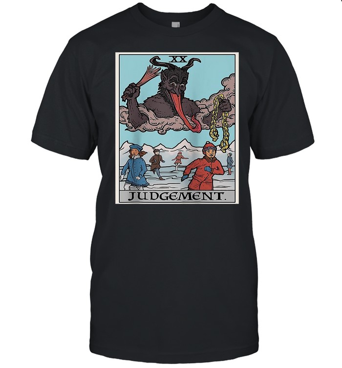 Krampus Judgement Tarot Card Funny Christmas Gothi shirt