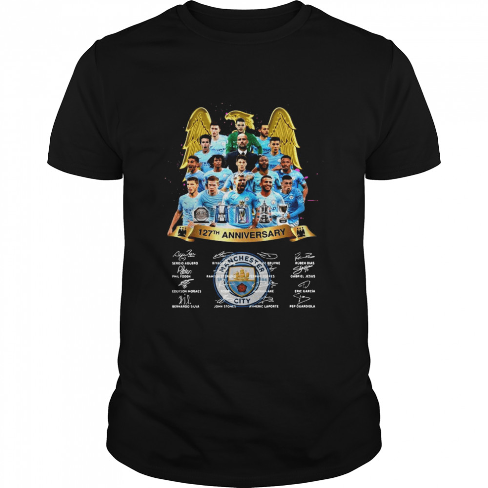 Manchester City 127th anniversary signatures shirt