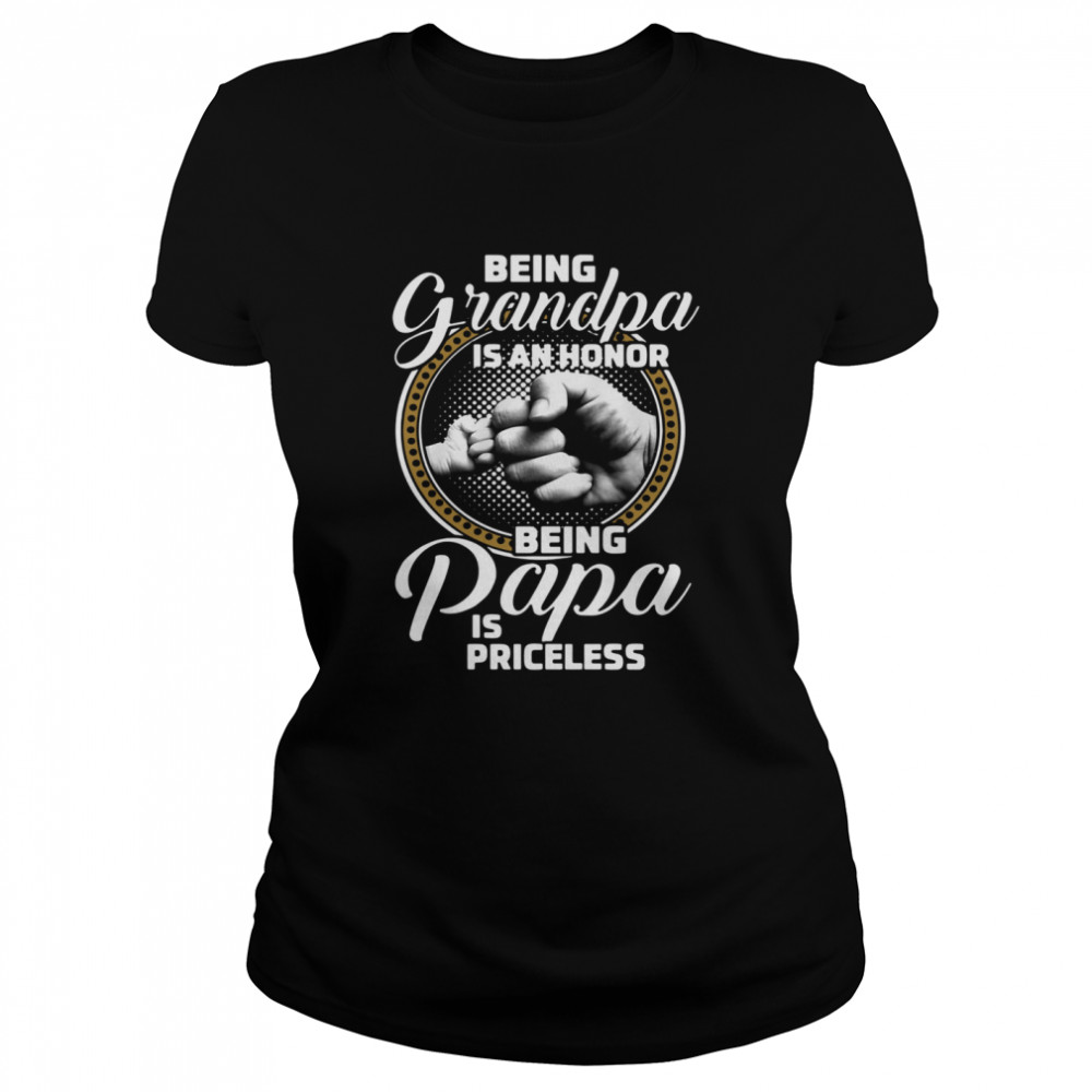 St Patrick's Day Being Grandpa Is An Honor Being Papa Is Priceless shirt Classic Women's T-shirt