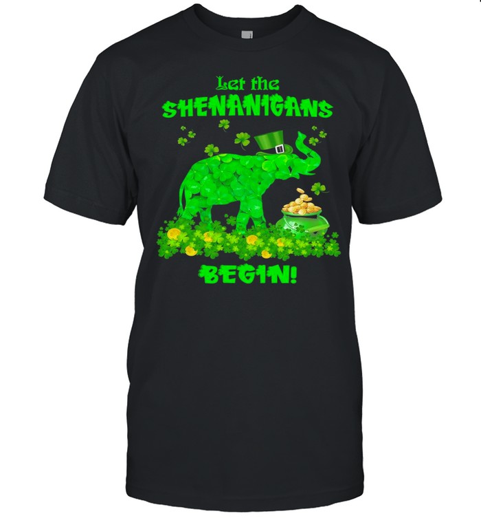 St. Patrick’s Day Elephant Let The Shenanigans Begin shirt