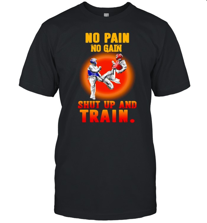 Taekwondo No Pain No Gain Shut Up And Train shirt