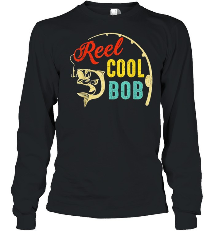 Vintage Fishing Reel Cool BOB shirt Long Sleeved T-shirt