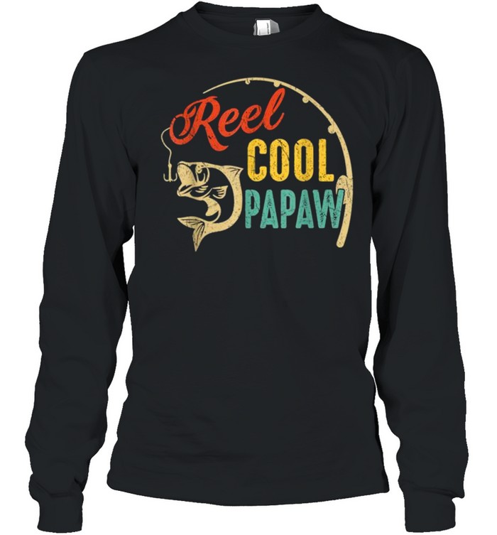Vintage Fishing Reel Cool Papaw shirt Long Sleeved T-shirt
