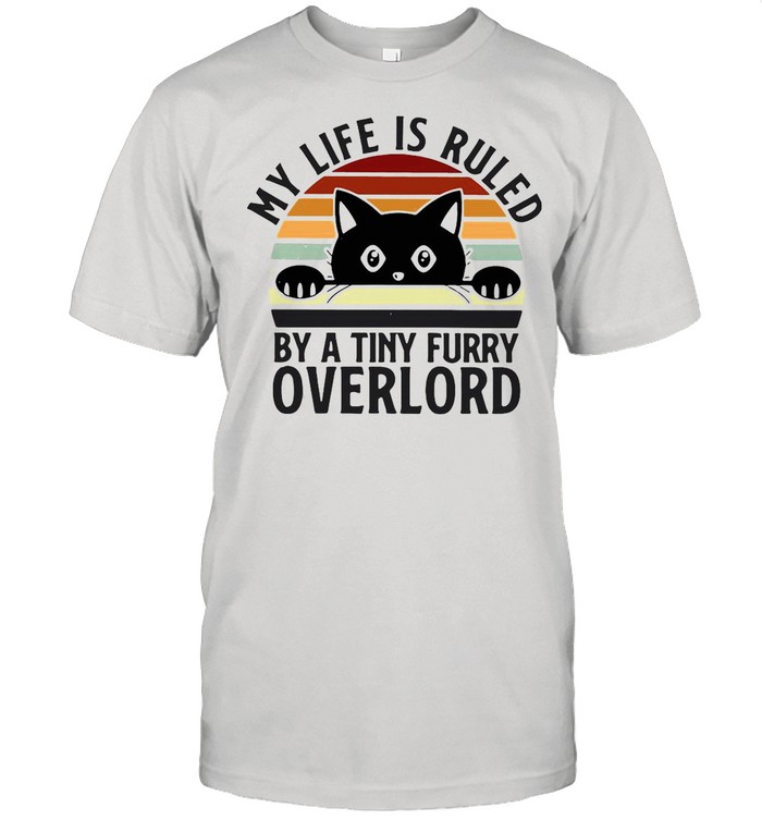 Black Cat My Life Is Ruled By A Tiny Furry Overlord Vintage shirt