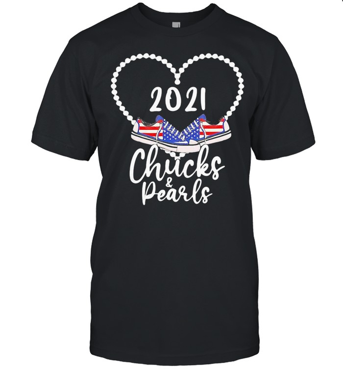 KAMALA HARRIS CHUCKS AND PEARLS 2021 CONVERSE AMERICAN SHIRT