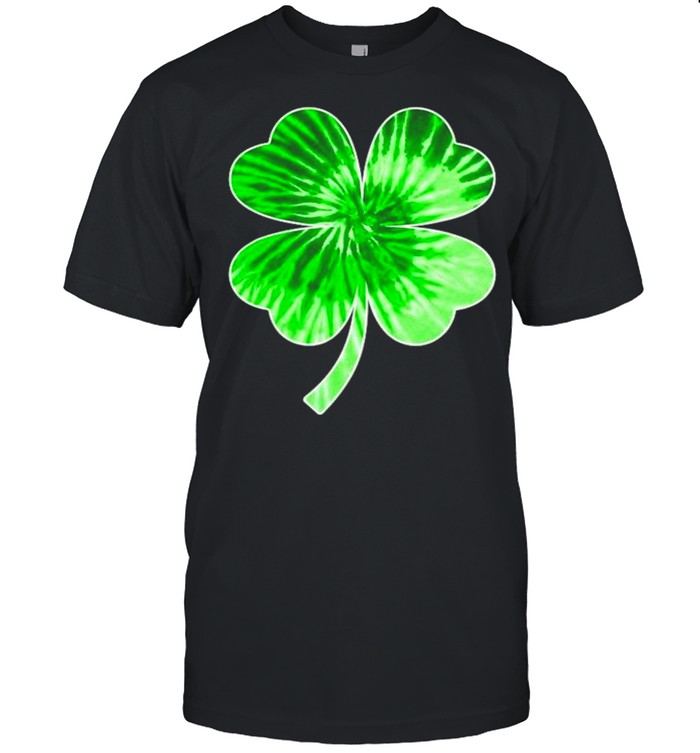 Shamrock four leaf clover tie dye shirt