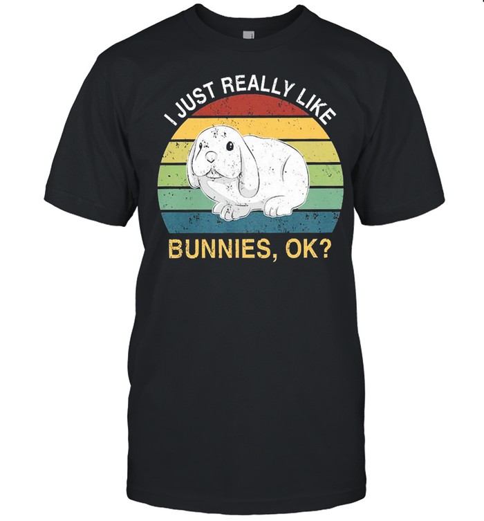 I just really like bunnies ok vintage shirt Classic Mens T-shirt