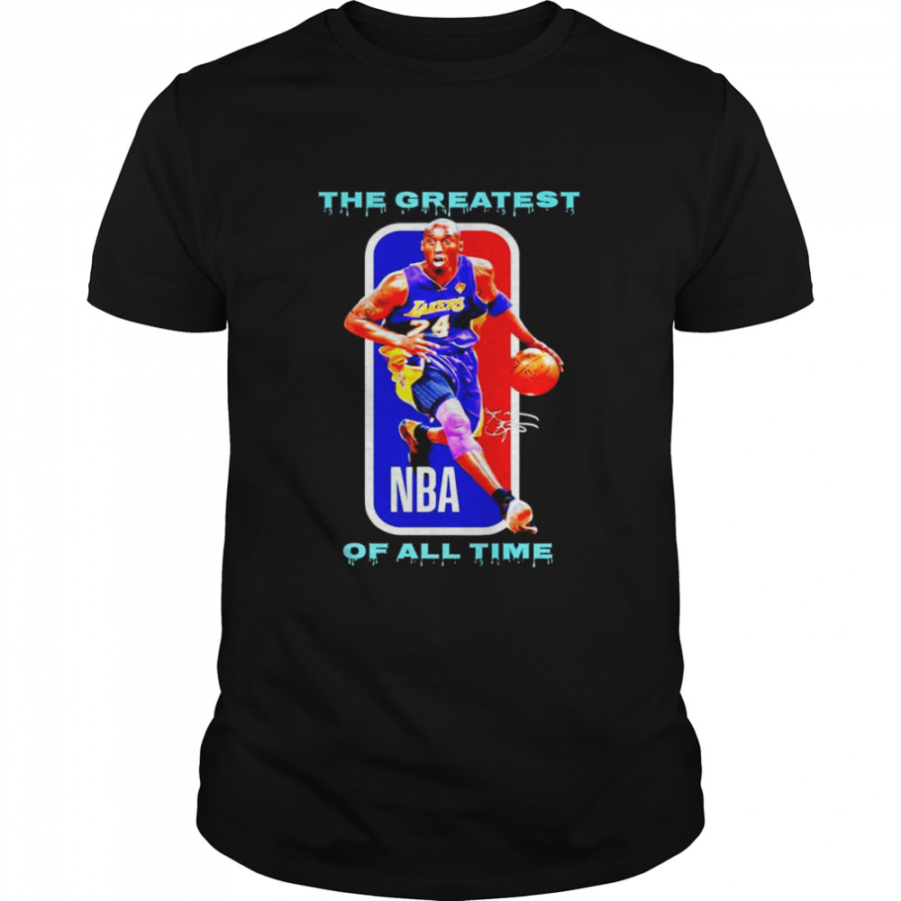 Kobe Bryant the greatest of all time NBA signatures shirt