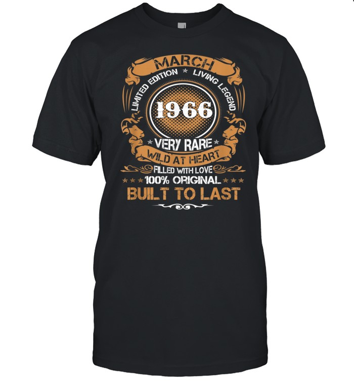 March 1966 55 Years Old 55th Birthday shirt