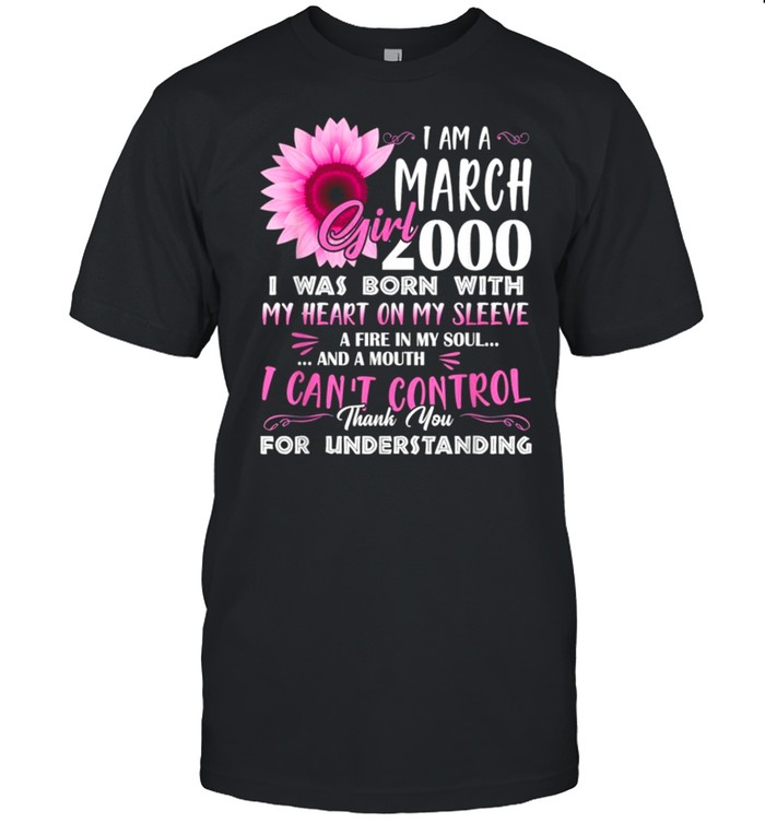 March Girl 2000 21st Birthday Gift 21 Years Old Tee Shirt