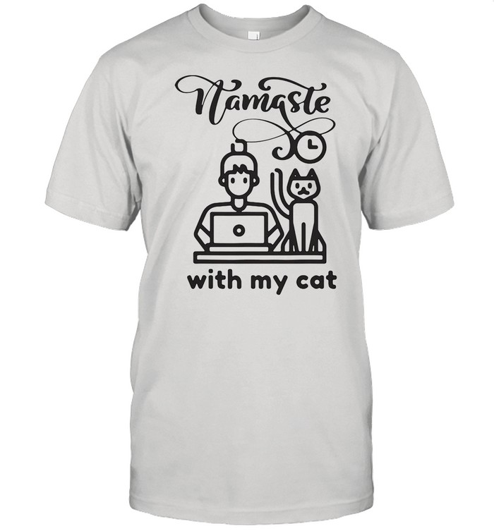 Namaste With My Cat Funny Shirt