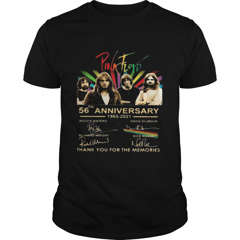 Pink Floyd 56th anniversary 1965-2021 thank you for the memories signatures shirt