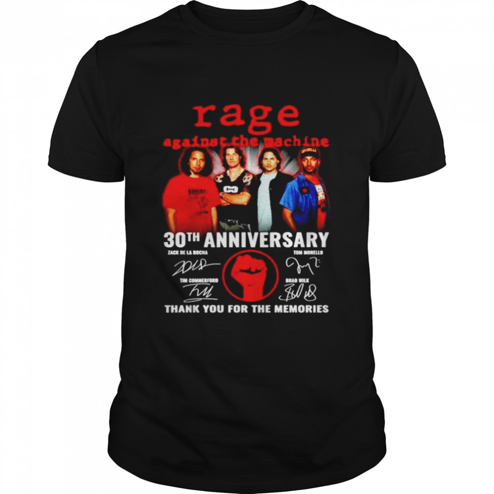 Rage against the machine 60Th anniversary signature thank for the memories shirt