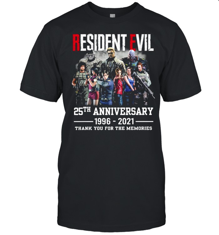 Resident Evil 25th anniversary thank you for the memories shirt