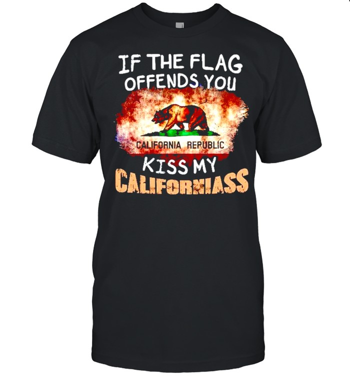 Bear If the flag offends you California repulic kiss my Californiass shirt