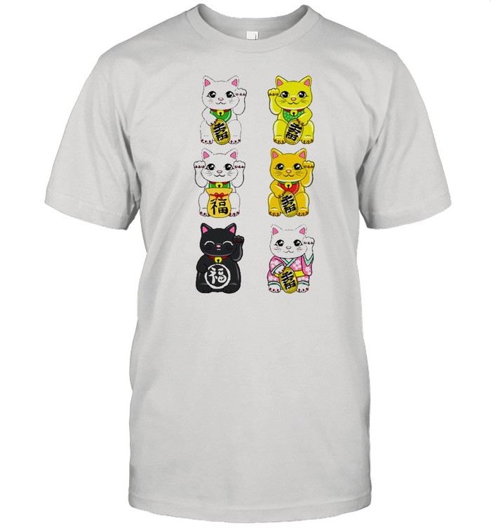 Japanese Lucky Maneki Neko Cats Shirt