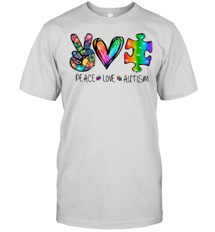 Peace Love Autism Happy Autism Awareness Day 2021 shirt