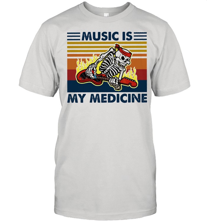 Skeleton music is my medicine vintage shirt