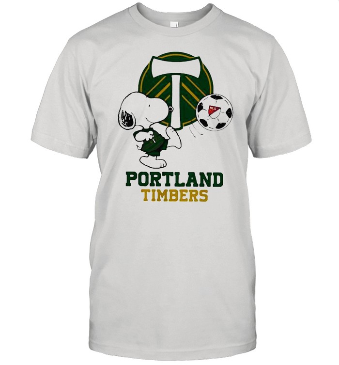 Snoopy Playing Soccer Portland Timbers Shirt