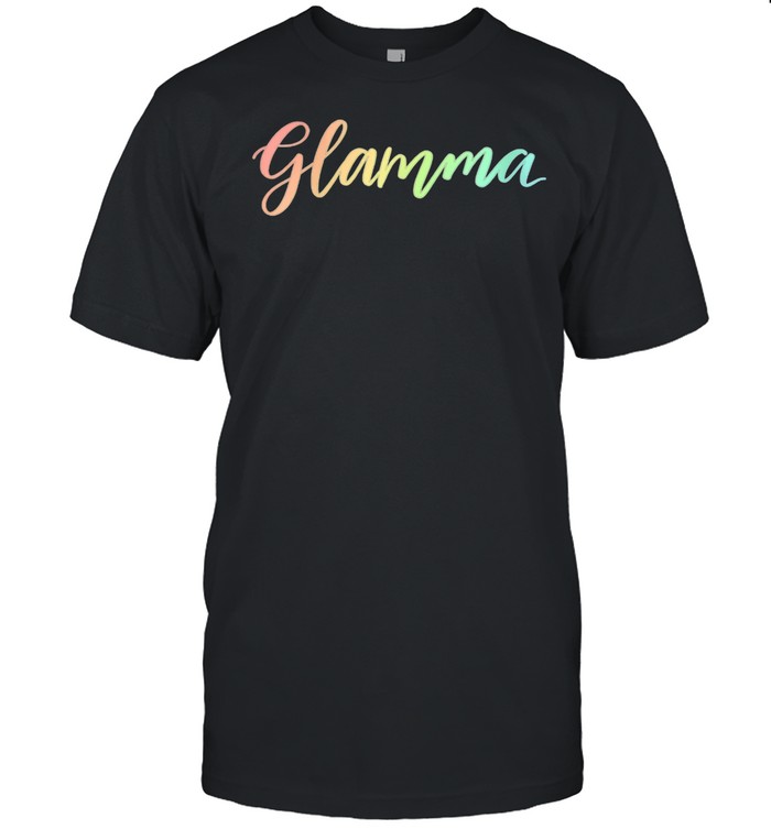 Womens Glamorous Grandma Rainbow Glamma For Grandmother shirt