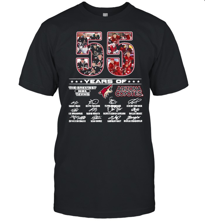 55 Years Of The Greatest NHL Teams Arizona Coyotes Signatures Shirt