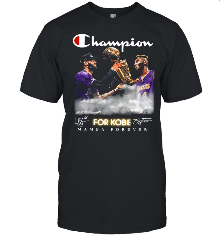 Kobe Bryan and Lebron James Campion For Kobe Mamba Forever Signature Shirt