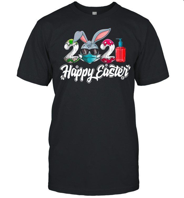 Bunny Face Mask 2021 Eggs And Covid Happy Easter shirt