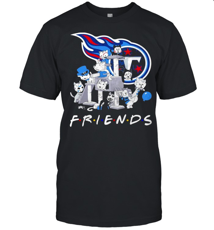 Cats Horror Characters Friends Tennessee Titans Logo Shirt