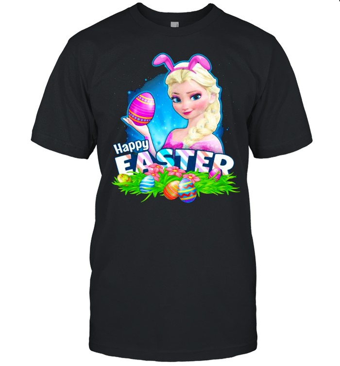 Happy Easter Day Egg Elsa Ladies Disney Shirt