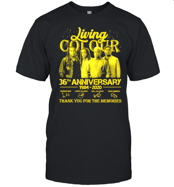 Living Cot Our 36th Anniversary 1984 2020 Signatures Thank You For The Memories Shirt