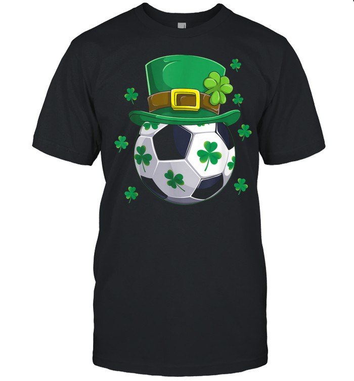 Soccer St Patricks Day Leprechaun Shamrock Boys shirt