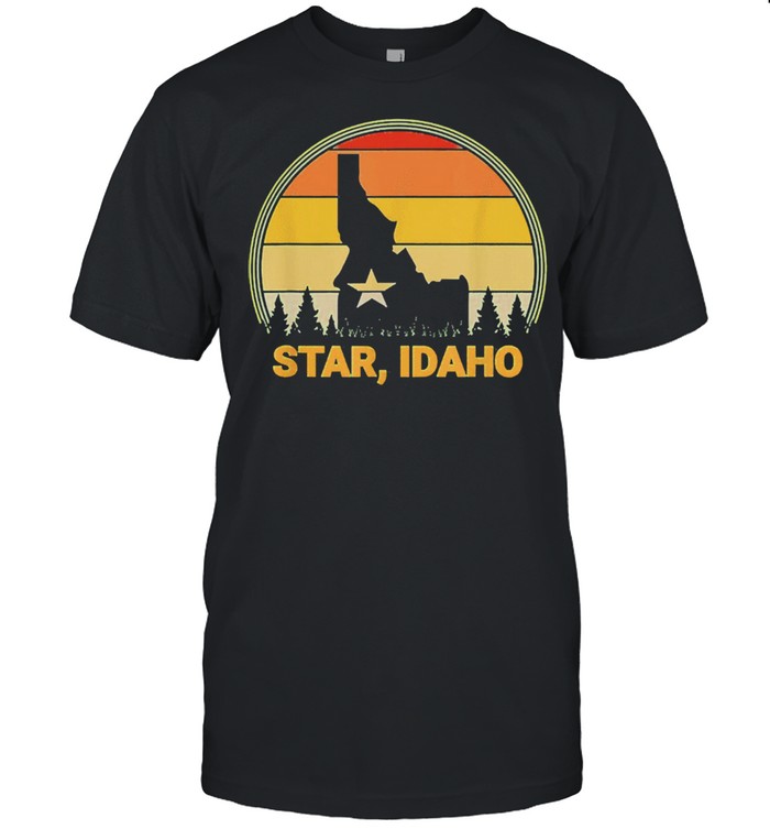 State of idaho retro vintage sunset star idaho 2021 shirt
