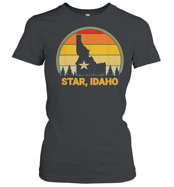 State of idaho retro vintage sunset star idaho 2021 shirt Classic Women's T-shirt