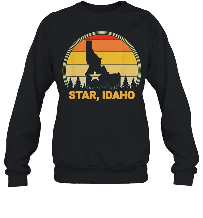 State of idaho retro vintage sunset star idaho 2021 shirt Unisex Sweatshirt