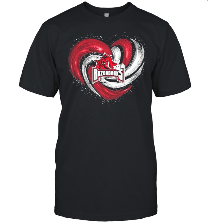 Arkansas Razorbacks heart shirt