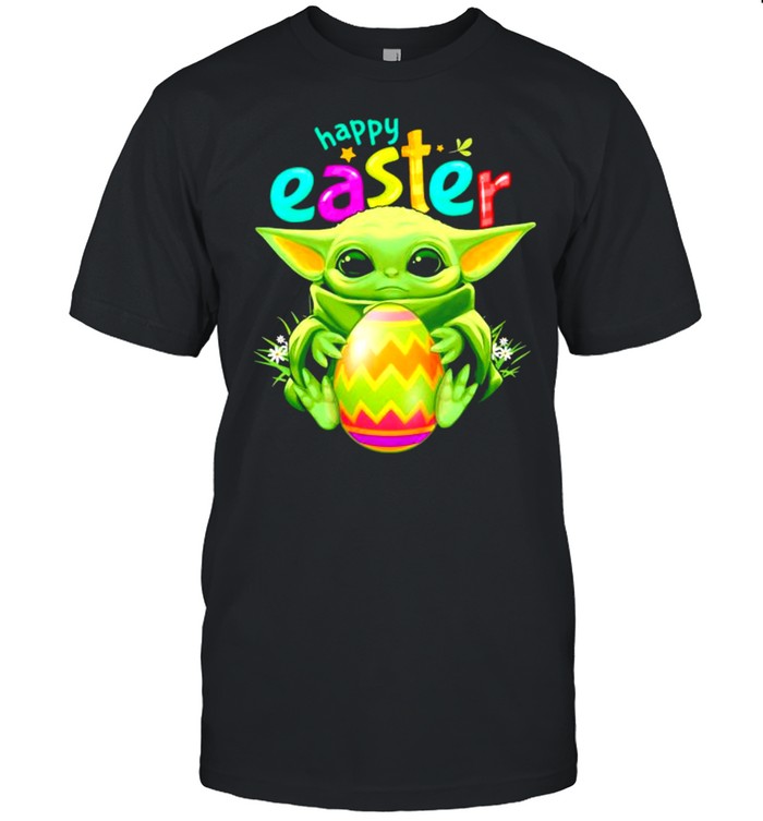 Baby Yoda Hug Egg Happy Easter Day Shirt