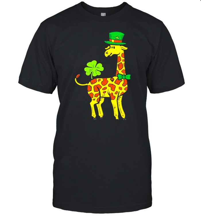 Irish Leprechaun Giraffe Shamrock St Patrick Day Animal Shirt